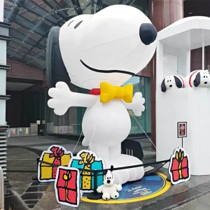 Desain Kustom Inflatable Kartun Hewan Raksasa untuk Dekorasi Model Anjing Inflatable Besar