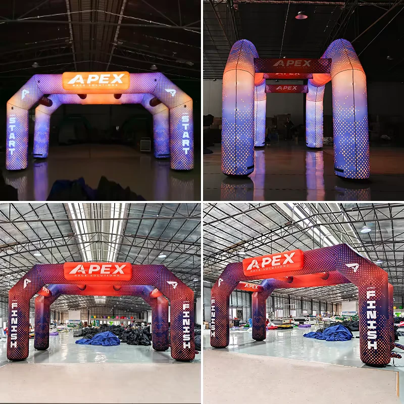 Arco Gonfiabile Personalizzato con Luce LED, Arco Ermetico Gonfiabile per Festival, Evento Commerciale di Benvenuto, Pubblicità