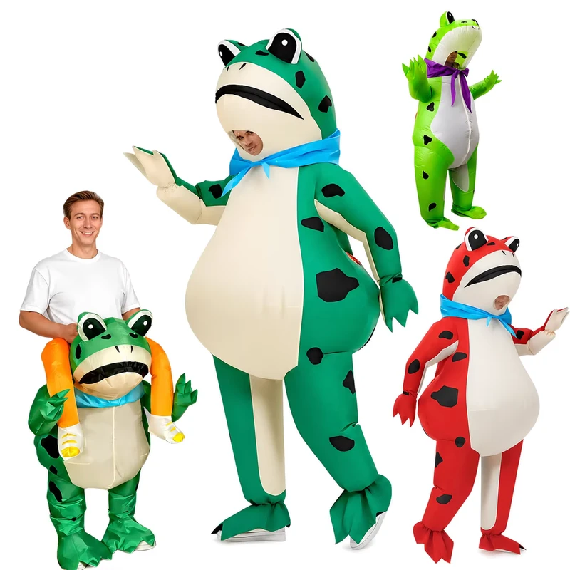 Benutzerdefinierte Design Outdoor-Bühnenaufführung Erwachsener Frosch Halloween Süßes Tier Maskottchen Aufblasbares Kostüm