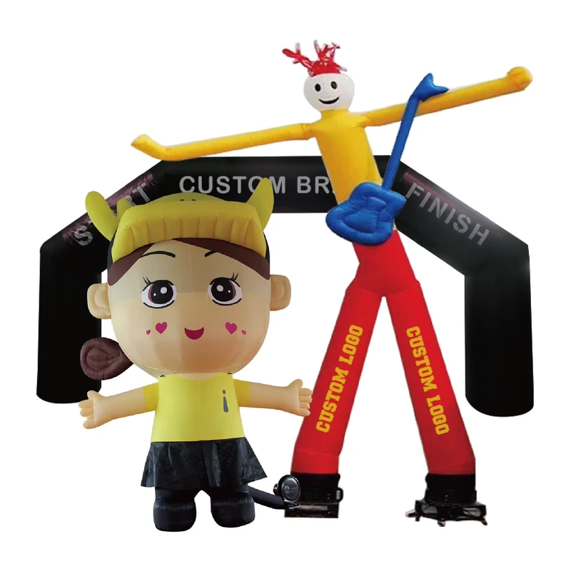 Desain Kustom Bahan PVC Tahan Air Tahan Lama Lengkungan Inflatable untuk Dekorasi Makanan dengan Logo Kustom