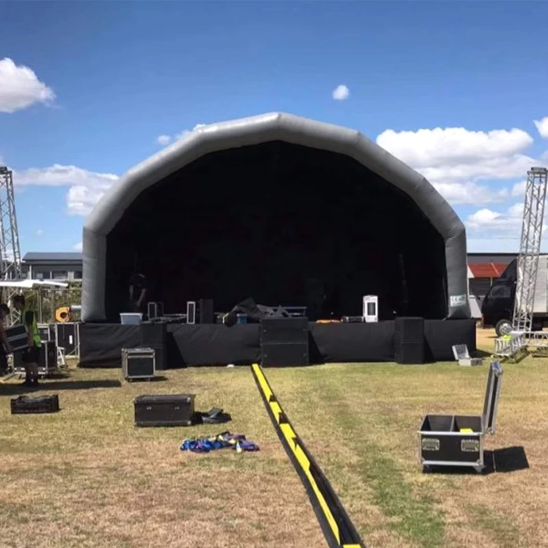 Custom Designed Large Outdoor Exhibition Inflatable Stage Tent Concert Shells
