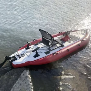 Custom Drop Stitch 1 Person Fishing Canoe Inflatable Kayak With Pedals
