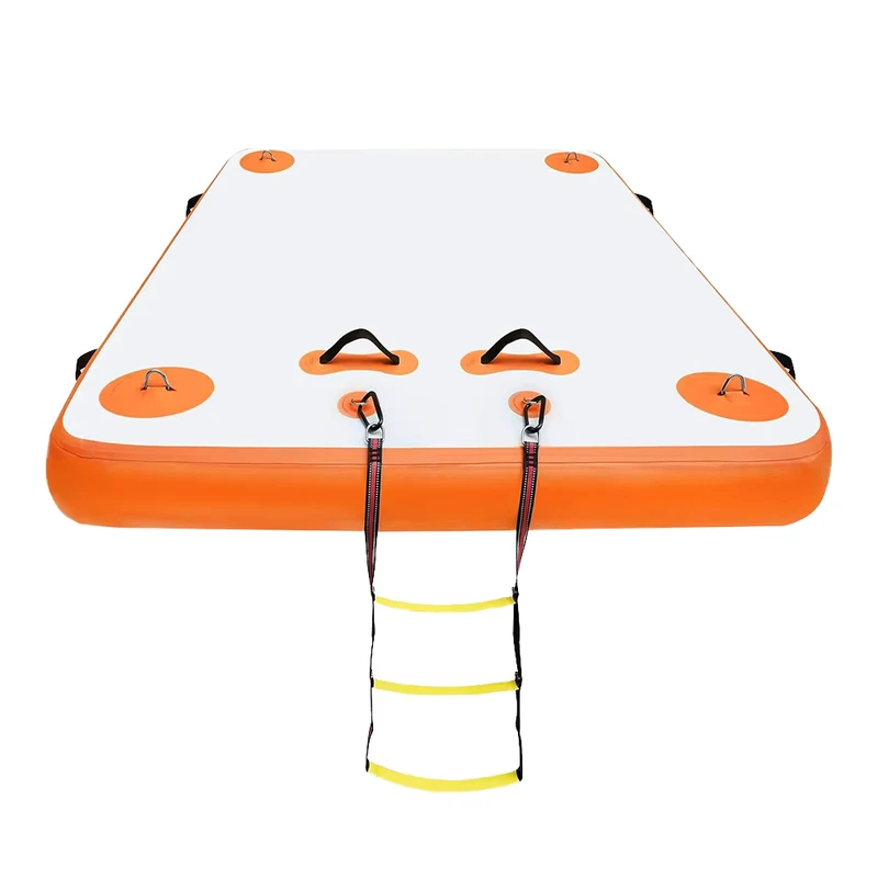 Custom Drop Stitch Floating Inflatable PVC UV Protection Waterproof Swimming Platform Island Dock Water Yacht Air Mat Amusement