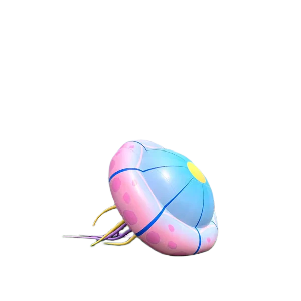 Modèle de méduse gonflable personnalisé en PVC, mascotte colorée pour décoration de parc à thème océanique