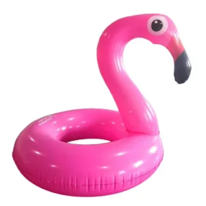 Custom Durable Inflatable Pink Flamingo Swim Rings Pool Floats for Children Summer Beach and Tradeshow Giveaways