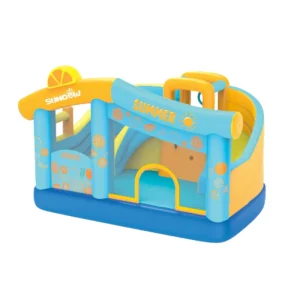 Custom Durable Oxford Inflatable Bungee Jumping Trampoline Kids Amusement Inflatable Castle with Slide