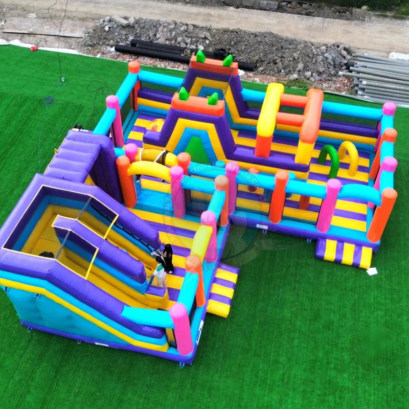 Custom Durable PVC Inflatable Bounce House Giant Commercial Inflatable Bouncer Trampoline Amusement Park Playground
