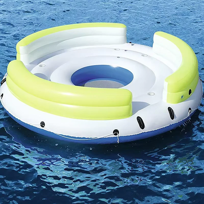 Isola galleggiante gonfiabile in PVC personalizzata e durevole per pubblicità e svago