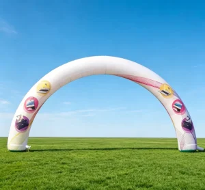 Arco Inflável Personalizado Impresso em Cores Completas Tamanho Personalizado para Eventos de Promoção e Publicidade