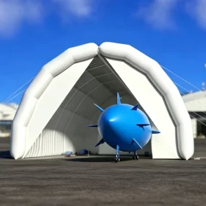Custom Giant Air Supported Inflatable Aircraft Hangar Tent Temporary Shelter for Airship