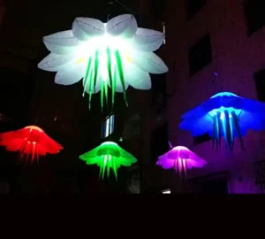 Custom Giant Beautiful LED Light Inflatable Flower for Wedding Party Decoration