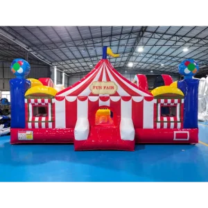 Custom Giant Commercial PVC Kids Outdoor Soft Play Equipment Bouncy Castle Inflatable Bounce House Combo Slide 250kg Capacity