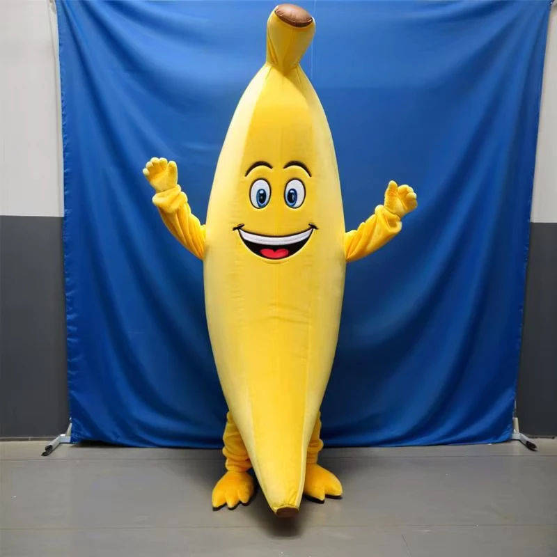 Kostum Maskot Inflatable Raksasa Dewasa Kustom untuk Promosi Acara Bisnis, Kostum Maskot Buah Pisang