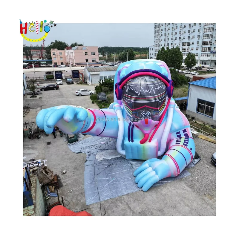 Custom Giant Inflatable Cartoon Charater Luminous Stage Decoration Inflatable Spaceman