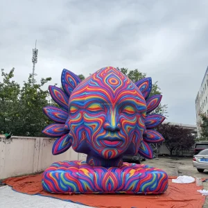 Modello di Testa Gonfiabile Gigante Personalizzato per Mostra d'Arte, Pubblicità in Centro Commerciale, Decorazione per Matrimoni