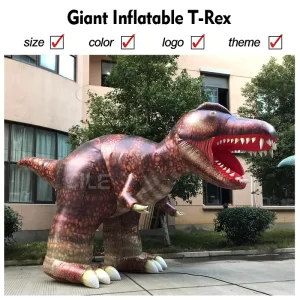 Custom Giant Inflatable Dinosaur T Rex Model Advertising Prop Outdoor Cartoon Mascot Animal for Park Yard Party Zoo Display