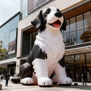 Modello di cane gonfiabile gigante personalizzato, mascotte cane gonfiabile