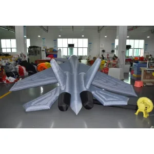 Benutzerdefiniertes riesiges aufblasbares Kampfjet-Modell PVC aufblasbares Flugzeug für Werbeveranstaltungen & Ausstellungsdekoration