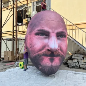 Custom Giant Inflatable Realistic Head Model Large 3D Human Figure Mascot for Commercial Advertising Marketing Campaign
