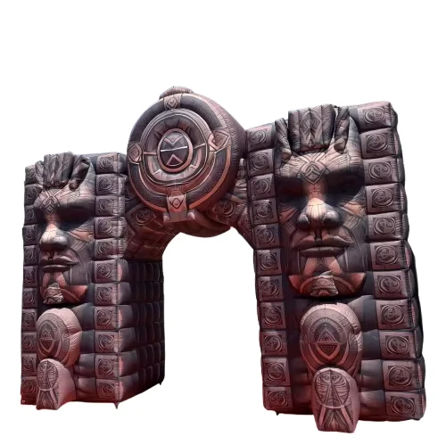 Arco gonfiabile gigante personalizzato in pietra per ingresso a festa a tema antico, cosplay e decorazione di eventi