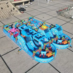 Custom Giant Outdoor Inflatable Obstacle Course Park Commercial Playground Equipment Bounce House
