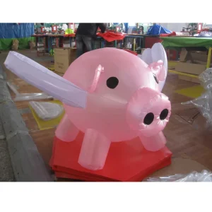 Custom Giant Pink Pig Inflatable Balloon Vivid Outdoor Advertising Decor
