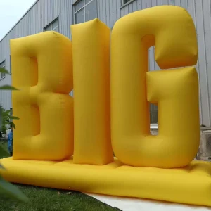 Custom Giant Yellow Inflatable Letters for Outdoor Advertising Giant LED Lit Decorations Advertising Inflatables