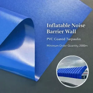 Custom Heavy Duty 1000D Inflatable Noise Barrier Wall PVC Coated Tarpaulin