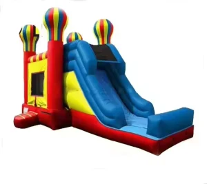 Custom Hot Air Balloon Inflatable Bounce Combo with Slide