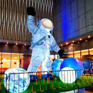 Custom Hug Inflatable Astronaut Stage Giant Inflatable Spaceman Model LED Light