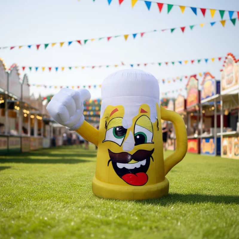 Individuell gestalteter großer Bierkrug Modellballon Werbung Aufblasbares Bier für Kneipen