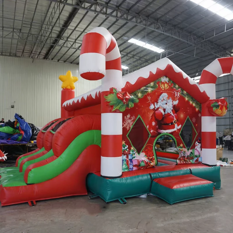 Custom Huge Christmas Style Castle Combo Air Blow up Inflatable Playground for Advertising Inflatables