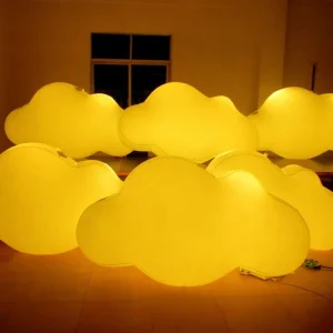 Custom Huge PVC Waterproof Oxford Fabric Inflatable Clouds Hanging Decor LED Lighting Digital Balloon Outdoor Advertising Small