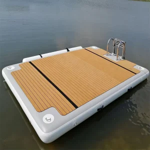 Custom Hydro Inflatable Leisure Platform Jet Ski Dock Inflatable Island Floating Pad Pontoon Dock for Water Sports