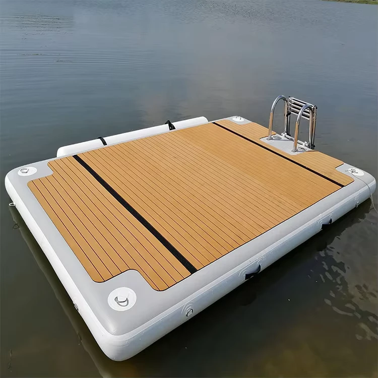 Plataforma de Lazer Inflável Custom Hydro, Doca para Jet Ski, Ilha Inflável, Ponto Flutuante para Desportos Aquáticos