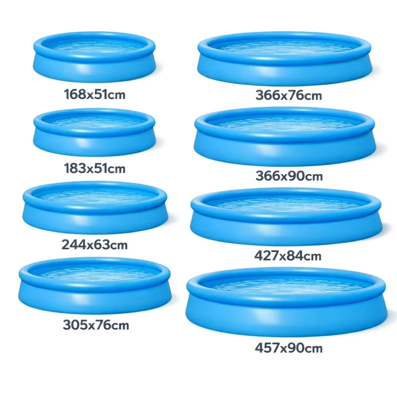 Piscine gonflable personnalisée, extérieure, ronde, grande, pliable pour enfants, adultes, famille, plaisir d'été dans le jardin