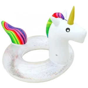 Custom Inflatable Adult Kids Pvc Cartoon Unicorn Swimming Ring