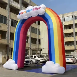 Custom Inflatable Advertising Rainbow Arch Decorative Factory Price Inflatable Rainbow Events Promotional Arch