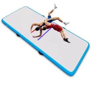 Individuelle aufblasbare Air Track Wrestling-Matte 10 cm dick, Doppelwandstoff, 5FT 10FT 13FT, PVC, anpassbares Farb-Logo