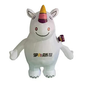 Mascotte Animale Gonfiabile Personalizzata Rinoceronte Modello Cartone Pubblicitario Gonfiabili Mascotte Animale Gonfiabile Mucca per Parata
