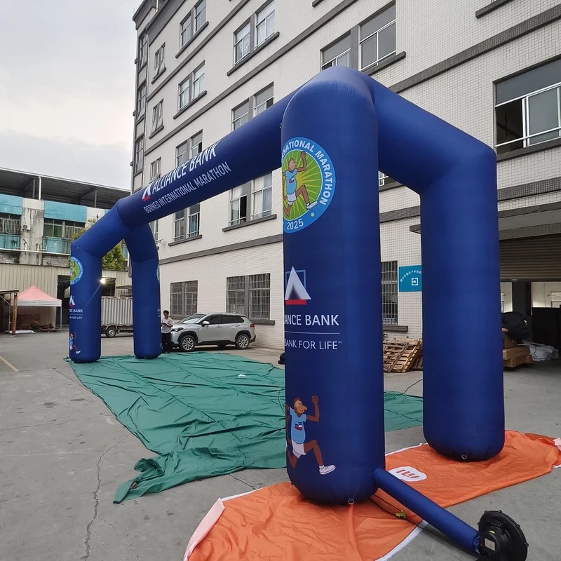 Gerbang Inflatable Kustom untuk Acara Olahraga, 6m Gerbang Finish Inflatable untuk Upacara Pembukaan
