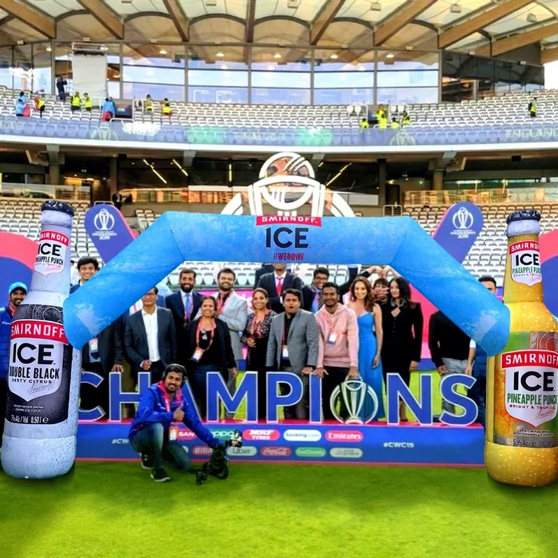 Arco Inflável Personalizado - Grande Entrada Inflável com LED - Arco Inflável para Promoção de Eventos