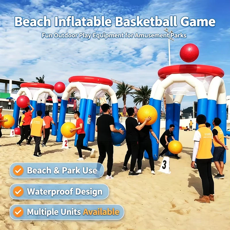 Custom Inflatable Basketball Shooting Game Large Basketball Frame Commercial Inflatable Sports Rides for School Sports Meeting