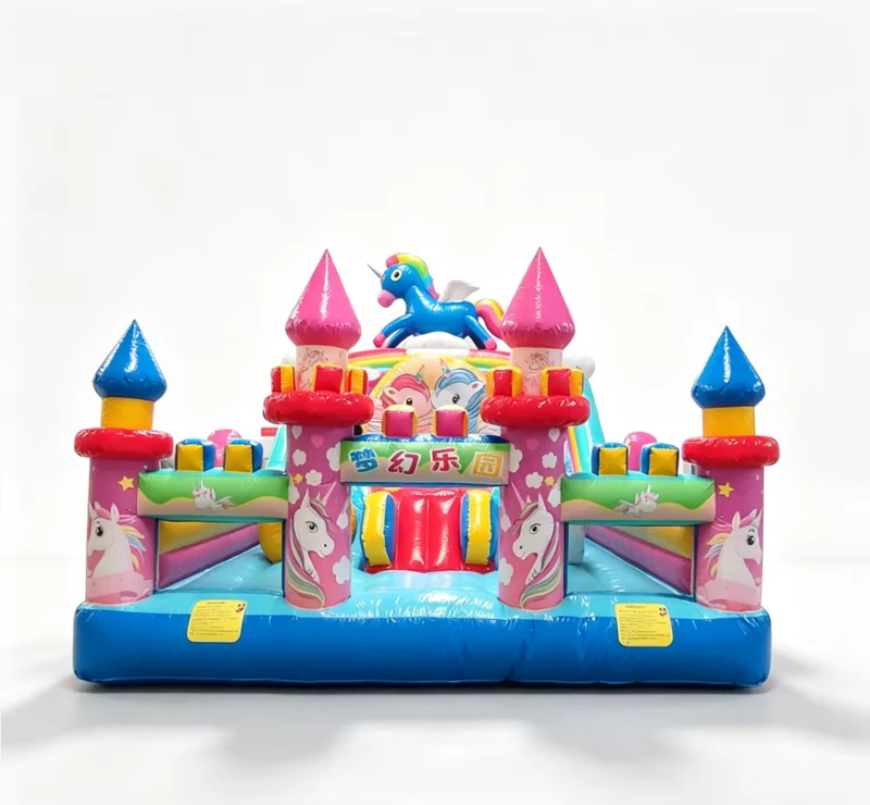 Château gonflable personnalisé pour enfants, château de saut extérieur, équipement de parc de jeux pour anniversaire 7*14
