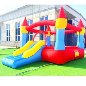 Custom Inflatable Bouncy Castle for Children Adults Complimentary Blower 0.55mm PVC Material 10 Person Capacity