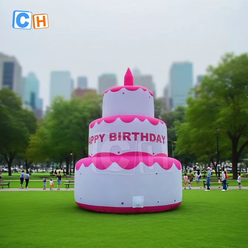 Đồ chơi khổng lồ bơm hơi hình bánh kem tùy chỉnh lớn cho trang trí lễ hội