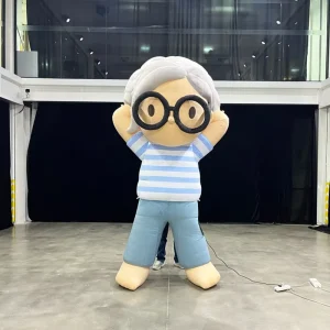 Custom Inflatable Cartoon Plush Lying Girl Mascot Advertising Outdoor Waterproof Decoration