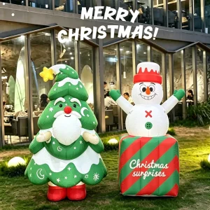 Custom Inflatable Christmas Tree Costume Portable Xmas Inflatable Walking Christmas Tree Mascot