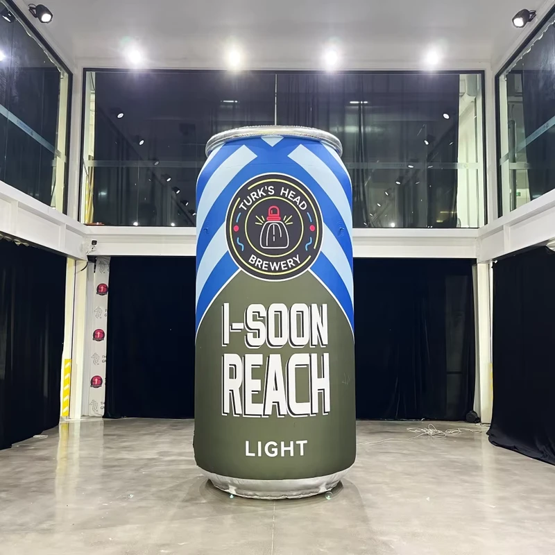 カスタム充気式ドリンク缶12フィート巨大ビールソーダ缶ボトルカップ、屋外広告用充気式ビール缶ボトルバルーン