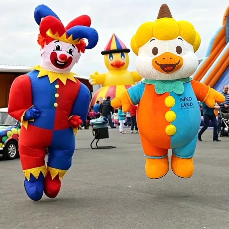 Kostum Maskot Bebek Inflatable Kustom Badut Sirkus Kostum Kartun Berjalan